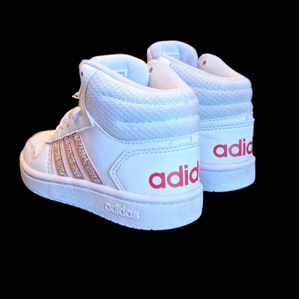 adidas neo Hoops 2.0 Mid J White Pink - Picture 6 of 11